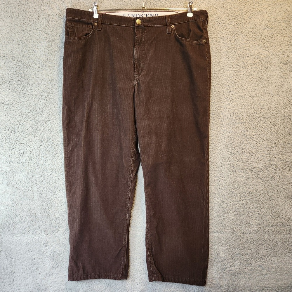 Lands End Relaxed Fit Corduroy Pants Mens Size 40 (Fits 41x27.5) Cotton
